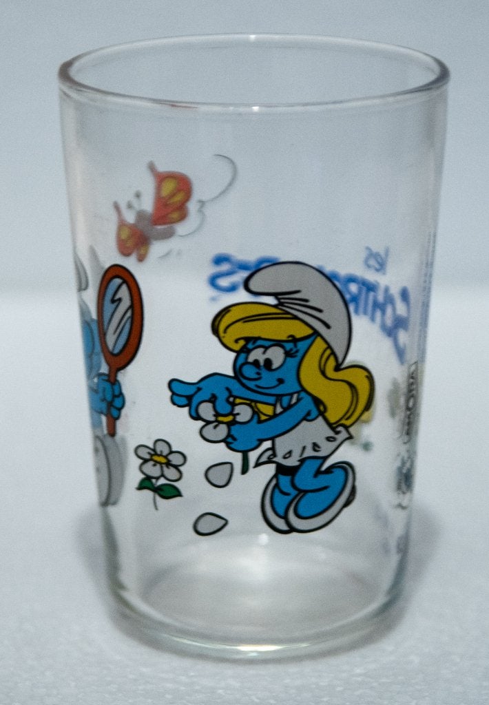 Verre Amora "Les Schtroumpfs", de Peyo, Collections, Enlèvement ou Envoi, Comme neuf, Verre à eau