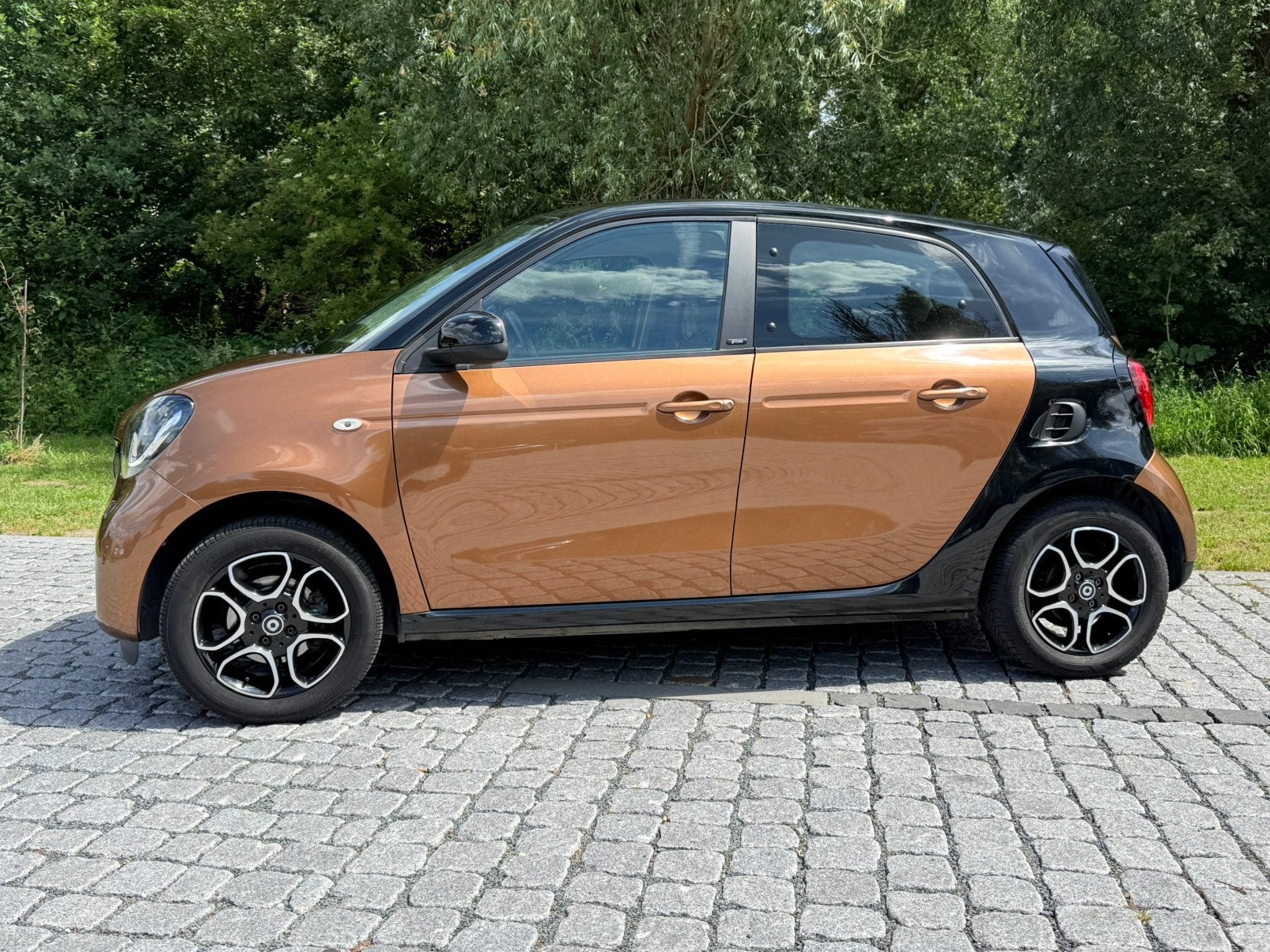 Smart Forfour Benzine Met Keuring Verkoop, Auto's, Smart, Electronic Stability Program (ESP), Bruin, Leder, Bedrijf