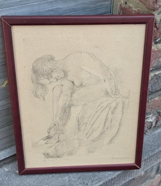 Eau forte epreuve d artiste signe armand rassenfosse, Enlèvement ou Envoi