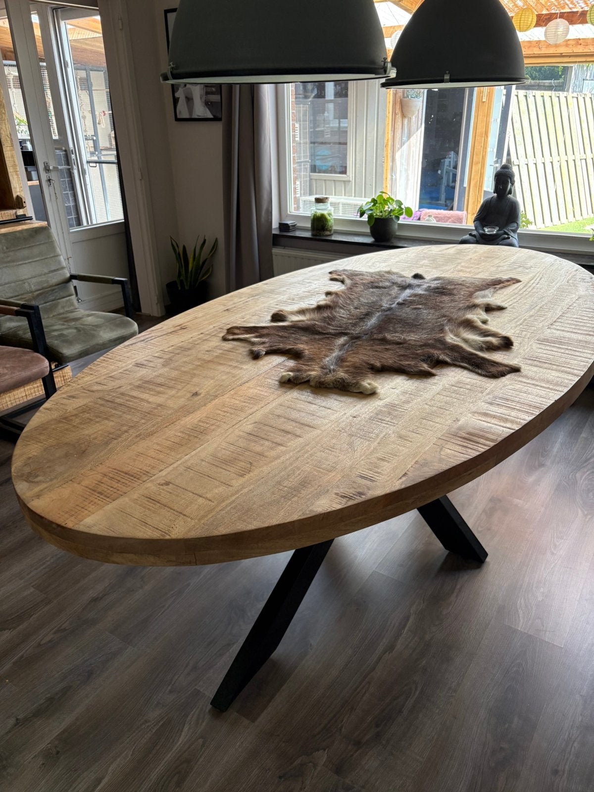 Mango eettafel, Huis en Inrichting, Ophalen, Zo goed als nieuw