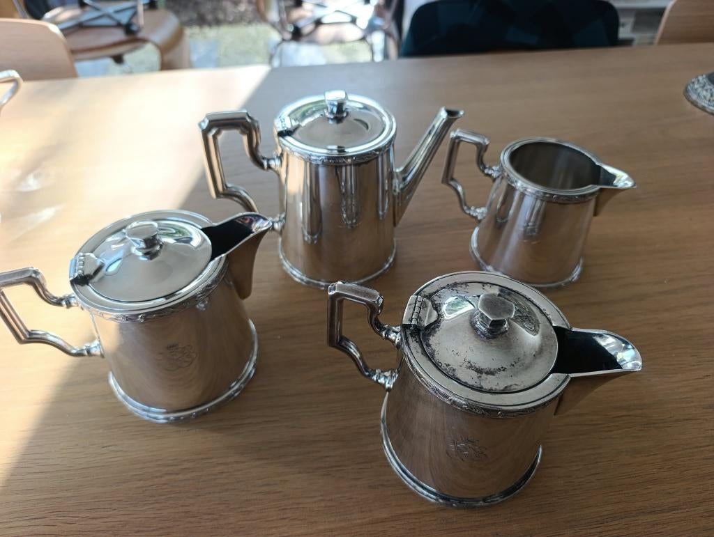 Ercuis verzilverd thee-/koffieset - Vintage, Antiek en Kunst, Ophalen