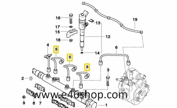 Hogedruk leiding cilinder 2 tot 4 mini R50 oe 13537791115 or, -, -, Nieuw, Ophalen of Verzenden
