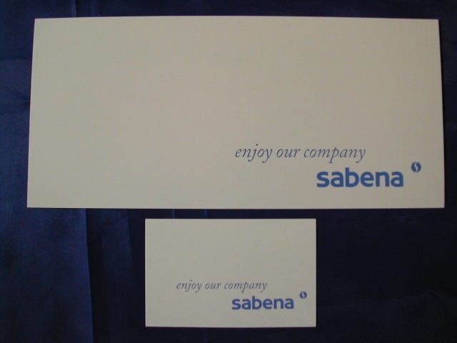 Ensemble de cartes de visite Sabena petites et grandes, Enlèvement ou Envoi, Neuf