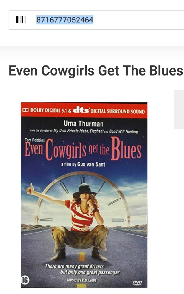 DVD Zelfs Cowgirls Get the Blues/Gust Van Sant (1993), Cd's en Dvd's, Dvd's | Filmhuis, Nederlands, België, Gebruikt, Inclusief DVD