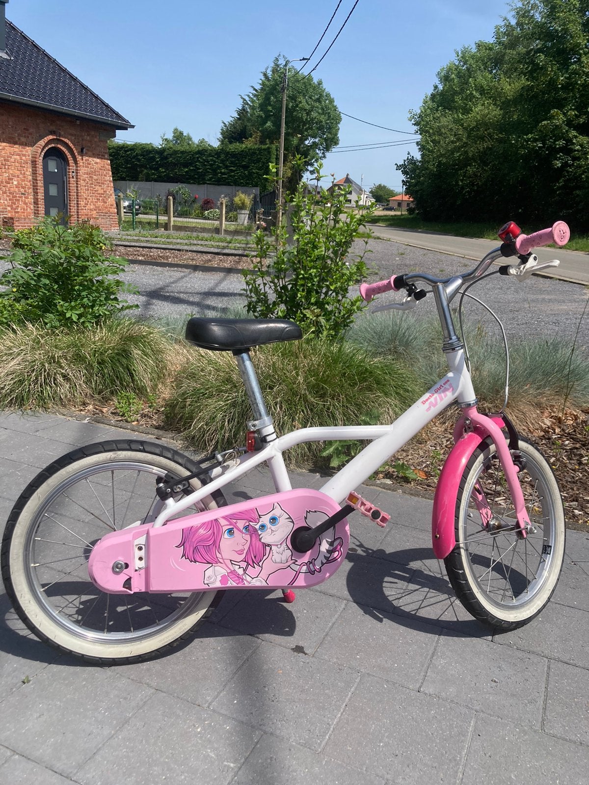 Vélo décathlon fille, Vélos & Vélomoteurs, Comme neuf, Frein sur jante, 16 pouces, Frein à main
