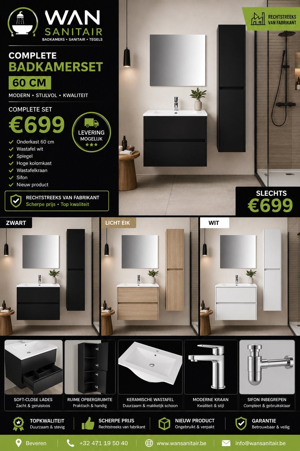 Badkamer meubelset, Ophalen, Nieuw