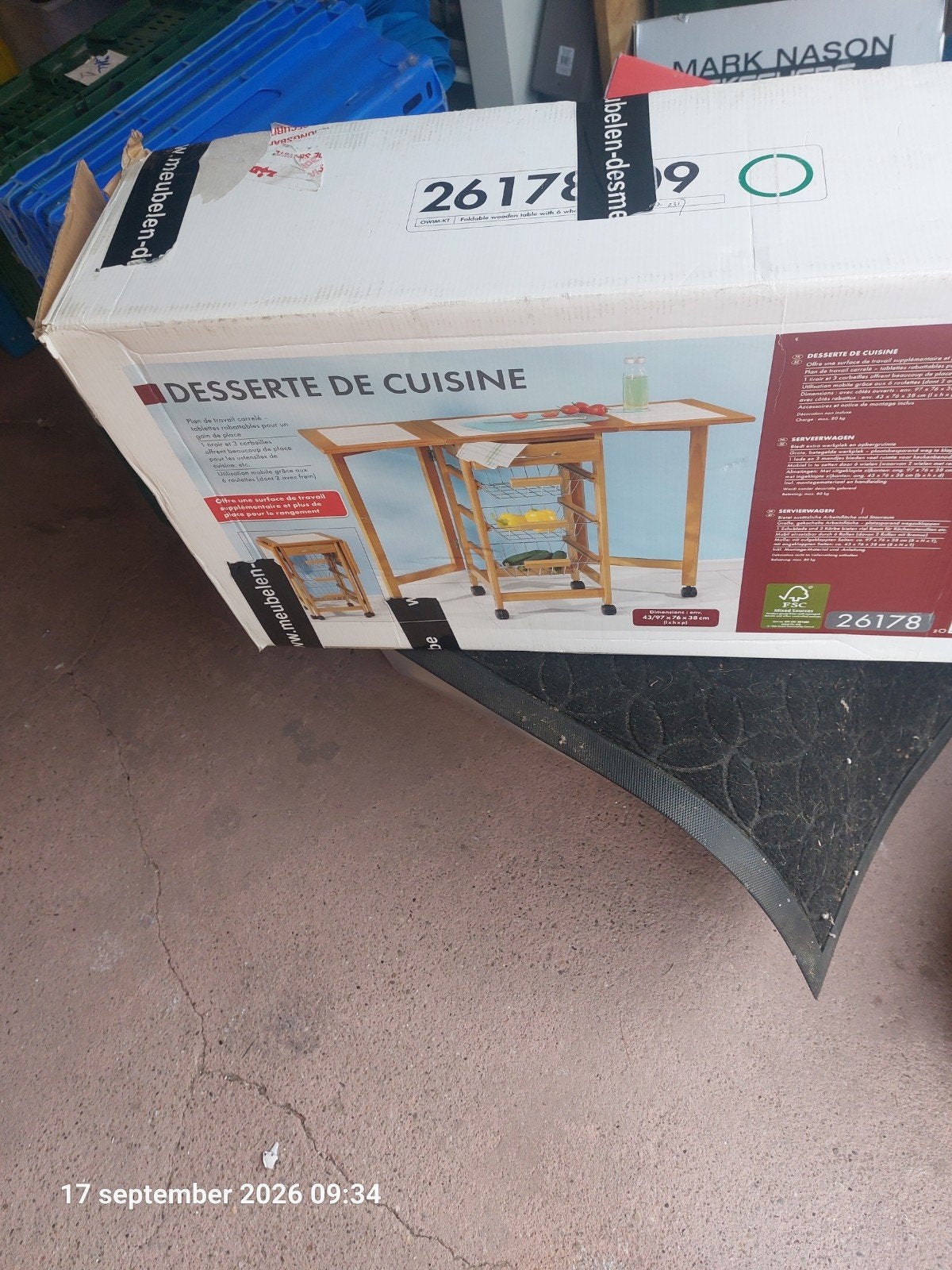 keukentrolly, Ophalen, Crème