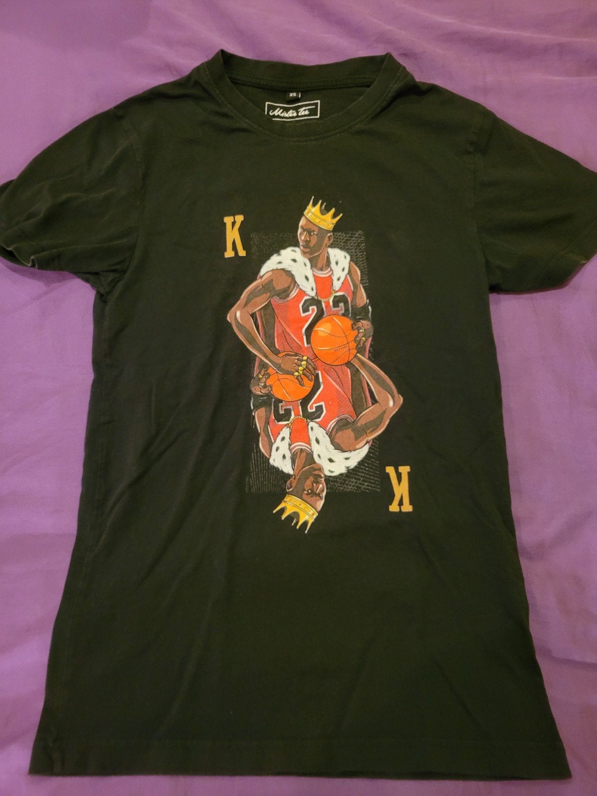 Mister Tee "King Mike" Michael Jordan T-shirt – Maat XS, Oranje, Ophalen of Verzenden, Zo goed als nieuw, Mister tee