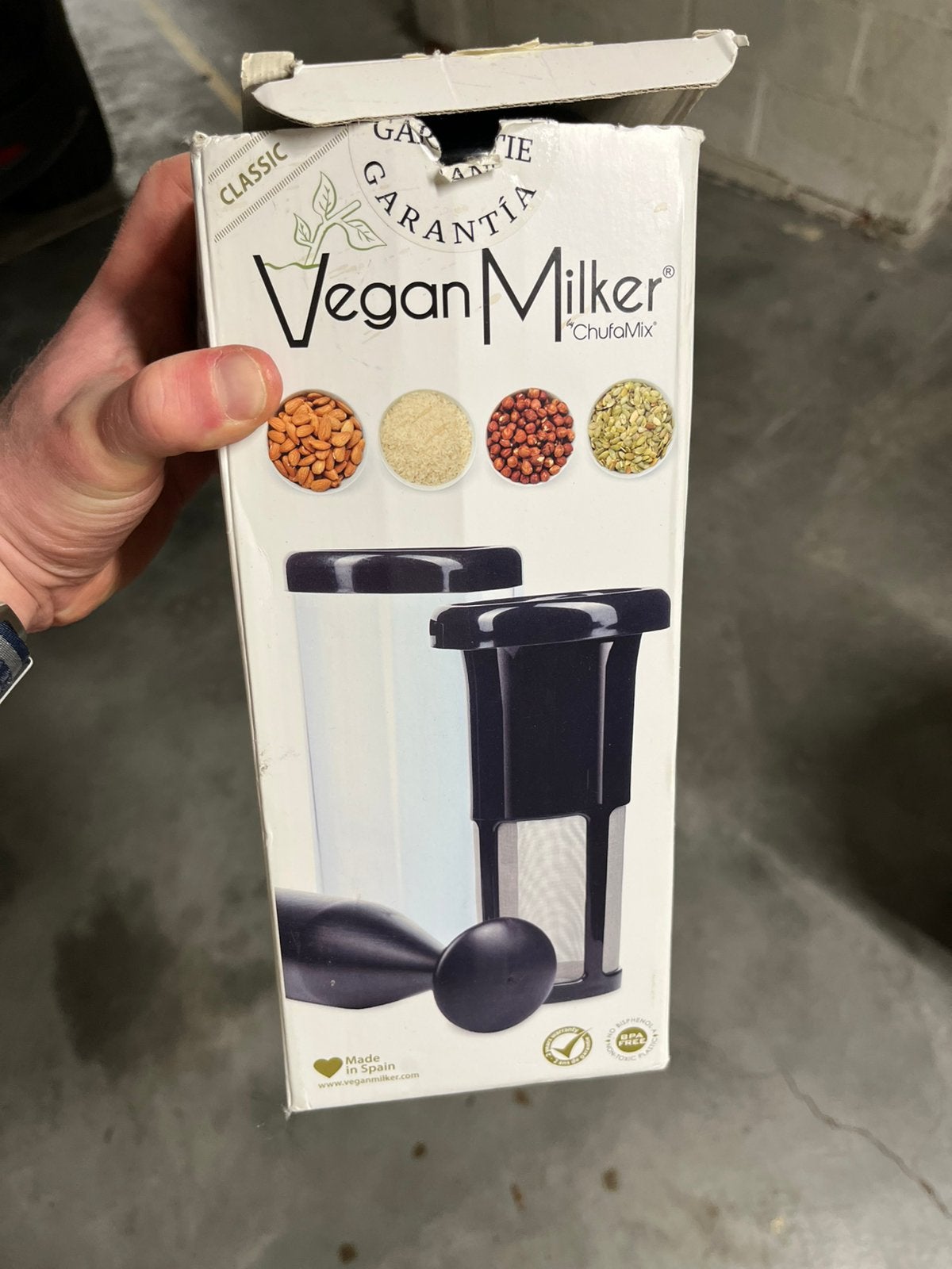 Veganistische melker, Ophalen, Nieuw