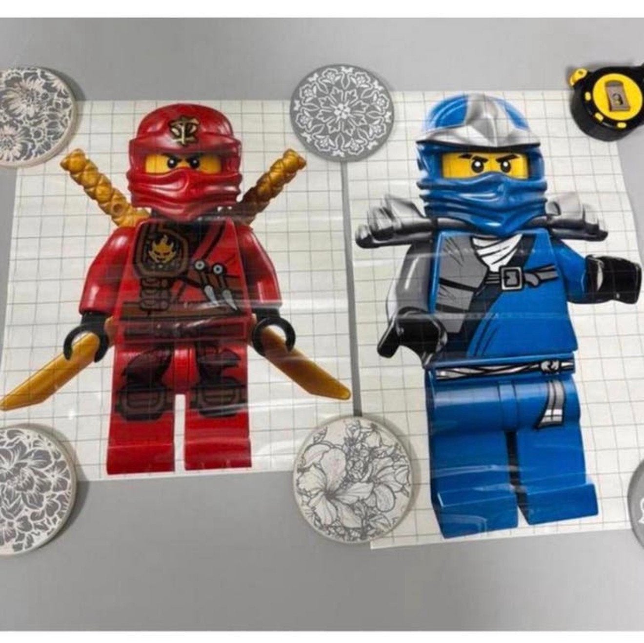 2 grands autocollants en vinyle Lego Ninjago Kai Jay, Collections, Enlèvement ou Envoi, Neuf
