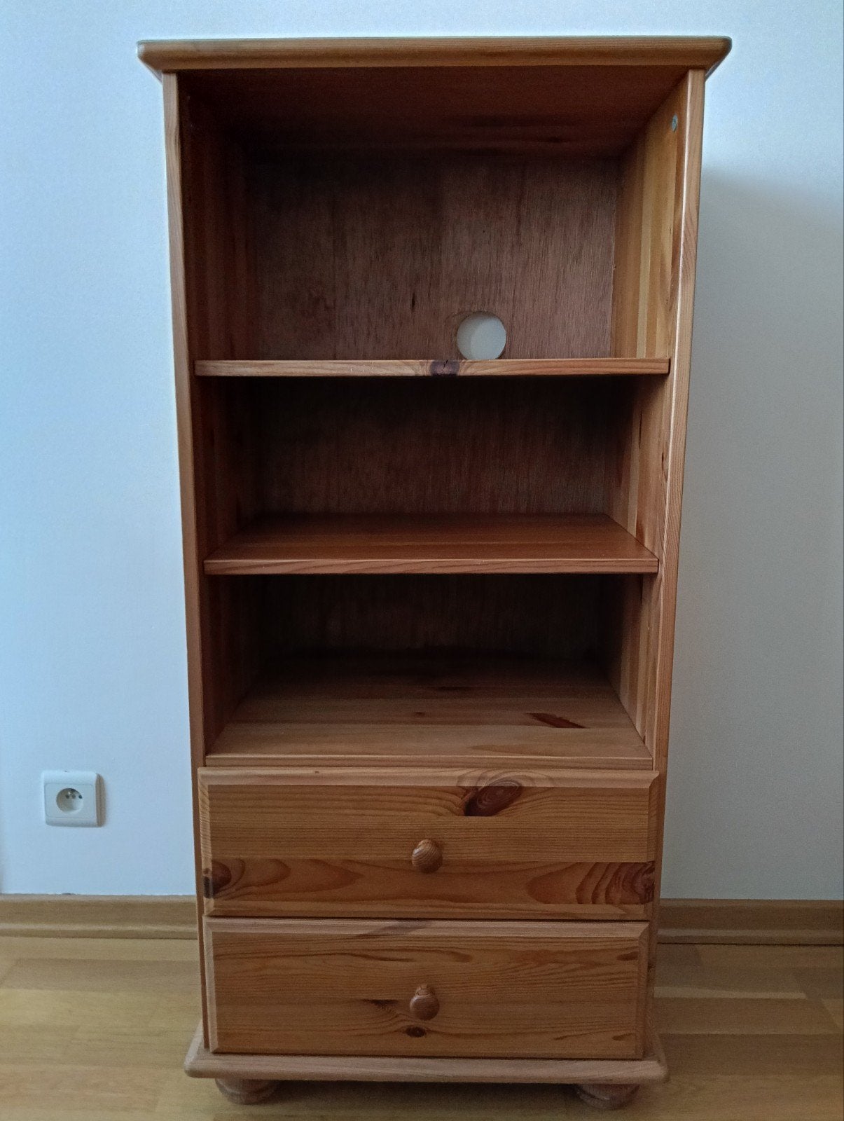Armoire en bois/bibliothèque/meuble radio CD, 25 à 50 cm, Landelijk, Utilisé, 50 à 100 cm