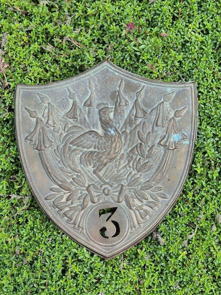 Franse militaire sabelplaat van het 3e Huzarenregiment 1830, Ophalen of Verzenden, Overige soorten, Embleem of Badge
