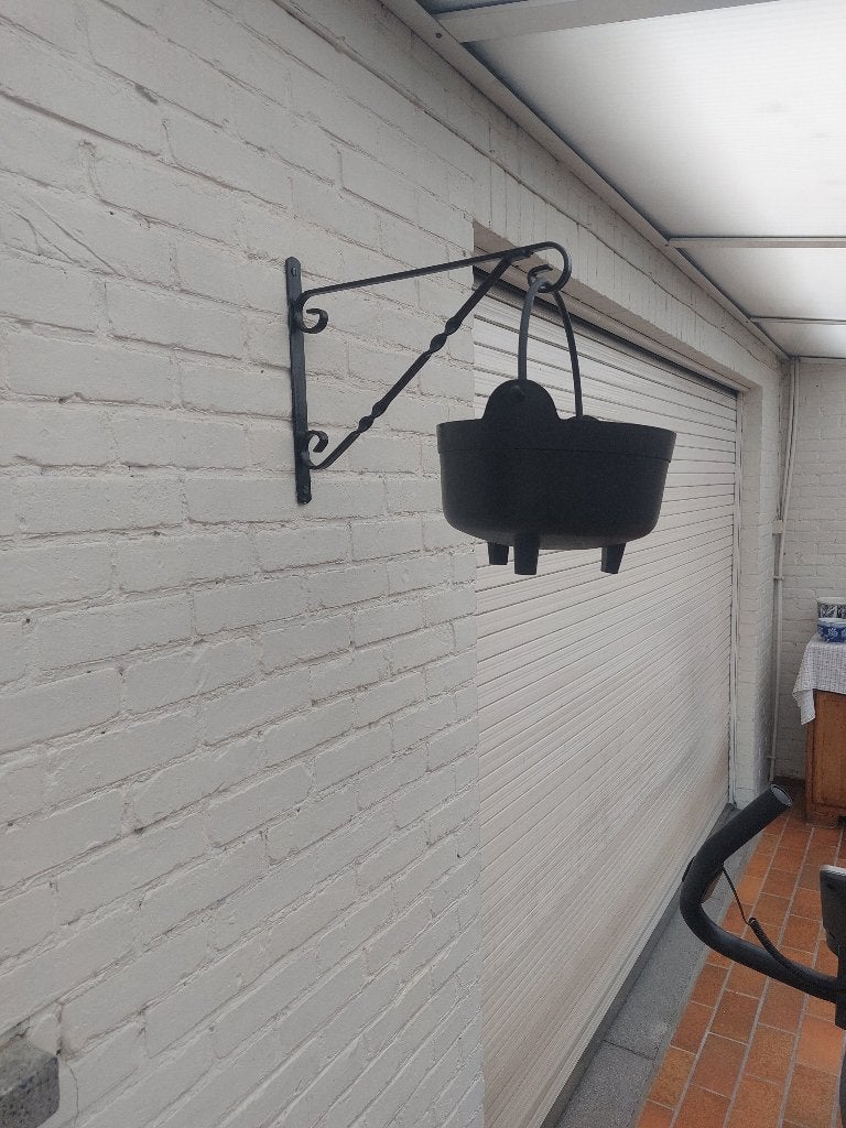 Plantenhaak met kunstof hangpot., Tuin en Terras, Ophalen, Gebruikt