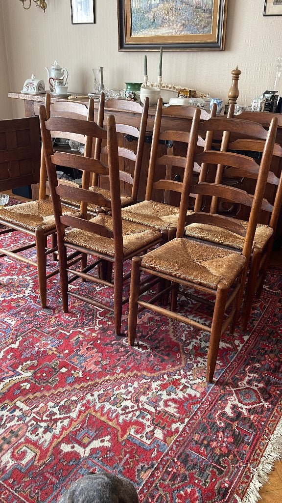 6 chaises en chêne et assise en paille, Enlèvement
