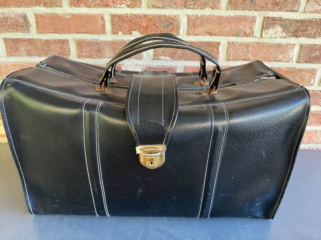Vintage reistas zwart, Ophalen, 40 tot 60 cm, 20 tot 30 cm, Zwart