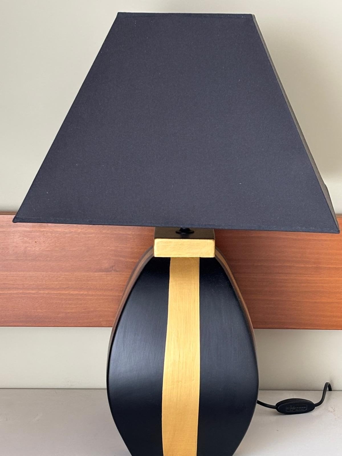 Tafellamp zwart/goud in prima staat, Maison & Meubles, Lampes | Appliques, Enlèvement, Comme neuf