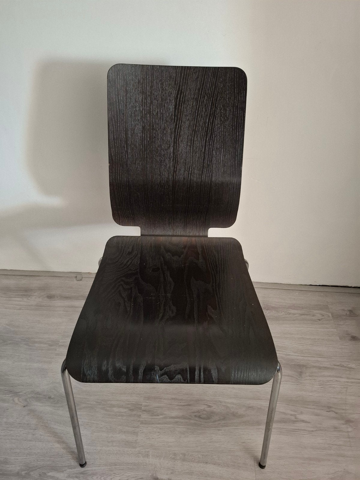 Retro stoelen Ikea Gilbert zwart bruin 6x, Comme neuf, Enlèvement, Cinq, Six Chaises ou plus, Bois