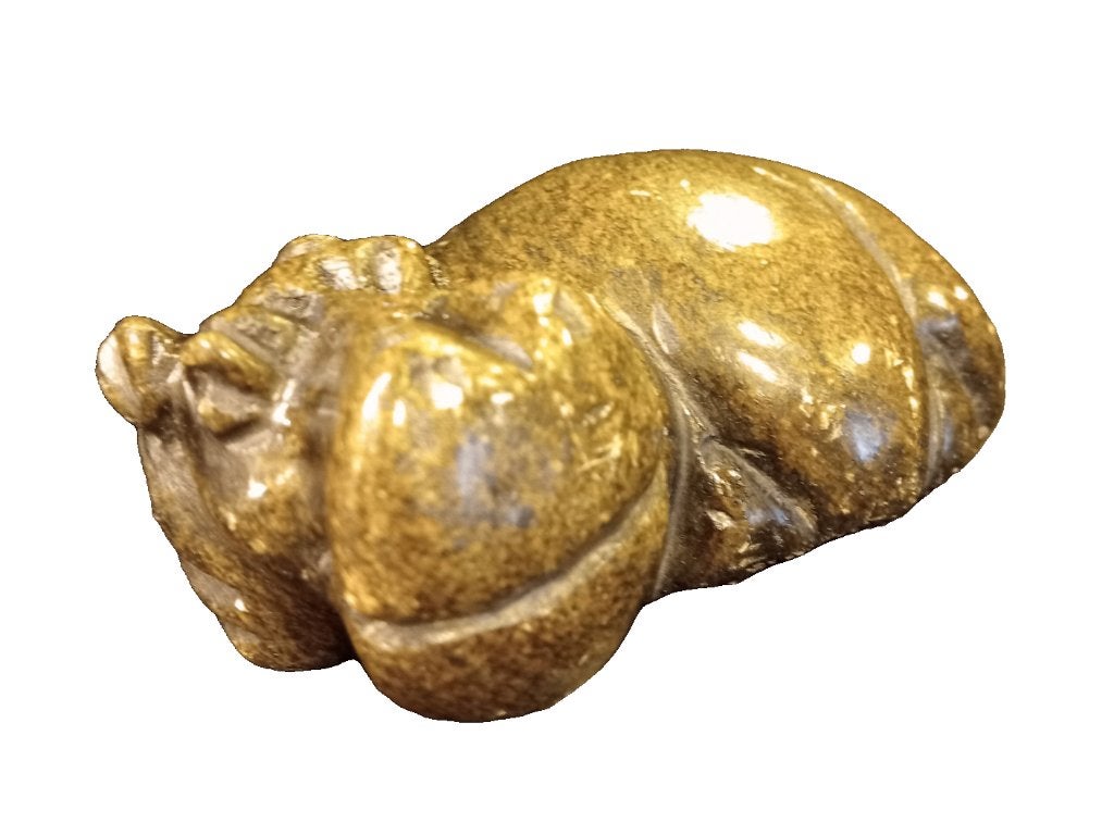 Nijlpaard in graniet., Verzamelen, Ophalen of Verzenden, Zo goed als nieuw, Wild dier, Beeldje of Figuurtje