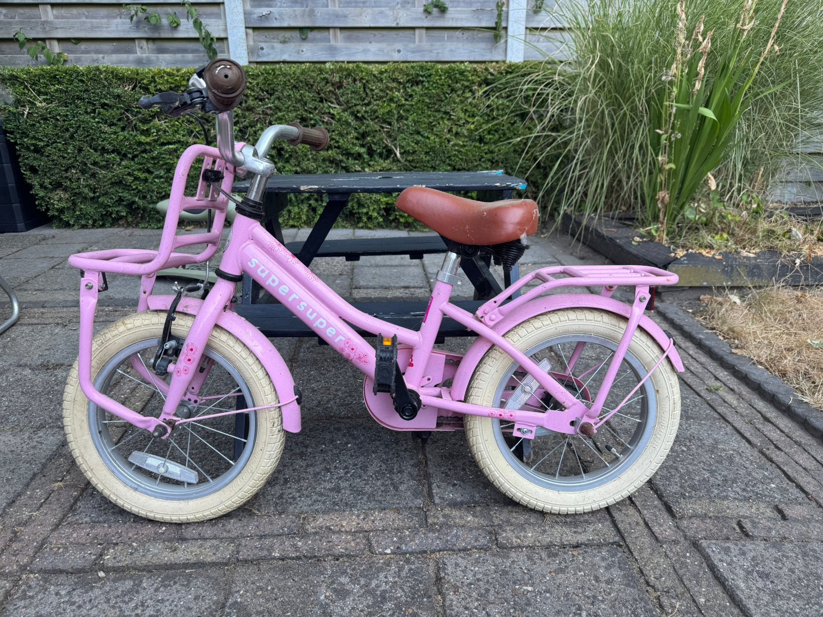 Kinderfiets 14inch, Fietsen en Brommers, Ophalen, Gebruikt, Velgrem, 14 inch of minder