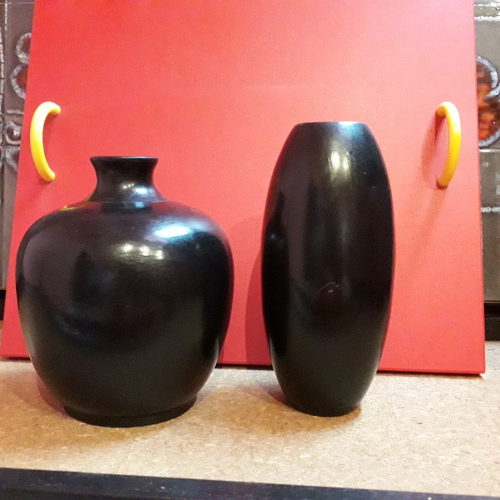 houten vaasje, Ophalen of Verzenden, Zo goed als nieuw, Zwart, Hout