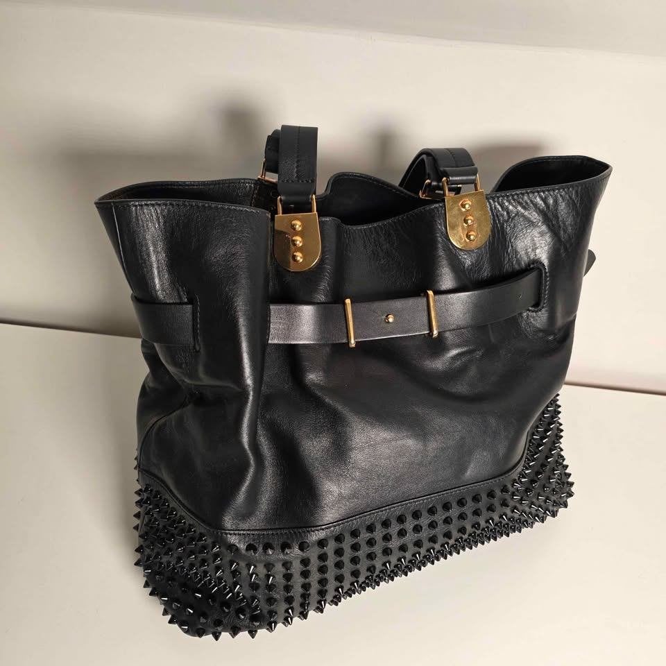 Christian Louboutin Lederen Handtas (2012), Ophalen, Zwart, Handtas