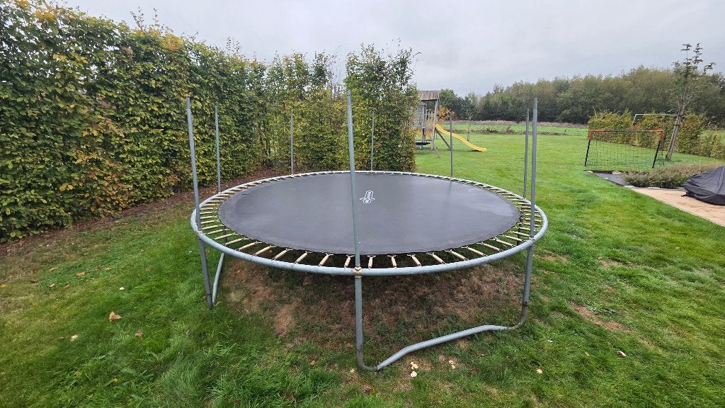 Stevige trampoline 366 cm – Frame met springmat, Kinderen en Baby's, Ophalen, Gebruikt