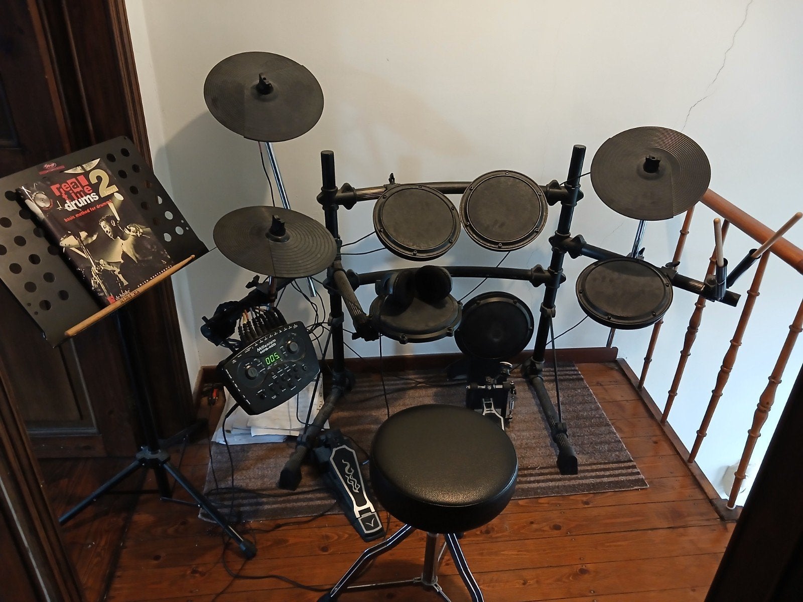 elektronisch drumstel millenium mps-400, Muziek en Instrumenten, Ophalen, Gebruikt, Elektronisch