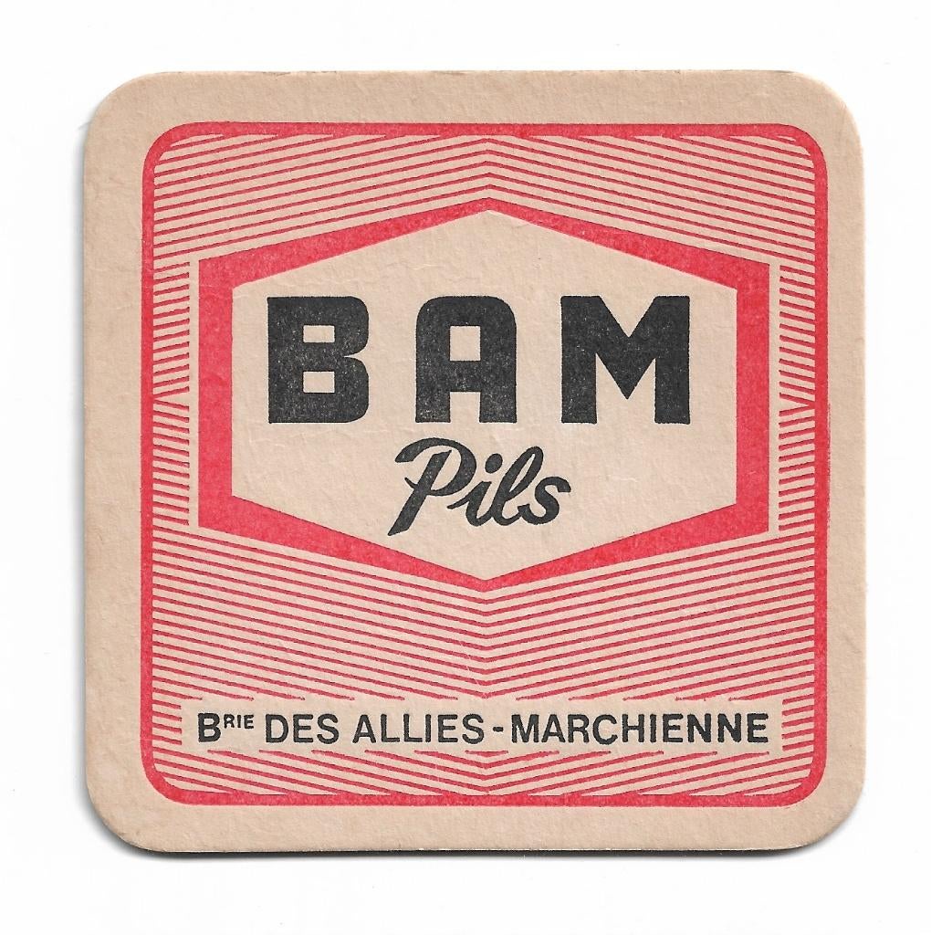 sous bock Bam-Pils Alliés, Collections, Marques de bière, Enlèvement ou Envoi, Comme neuf, Sous-bock