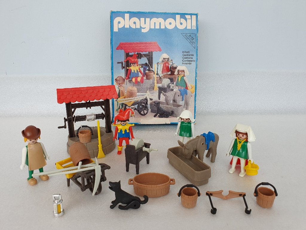 Playmobil 3487: Middeleeuwse figuren met waterput, Gebruikt, Complete set, Overige typen, Ophalen of Verzenden
