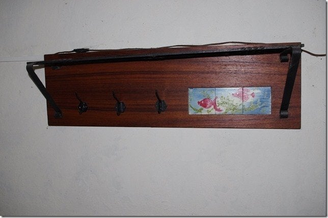 Kapstok met hoedenplank, Ophalen, Hout, Wandkapstok