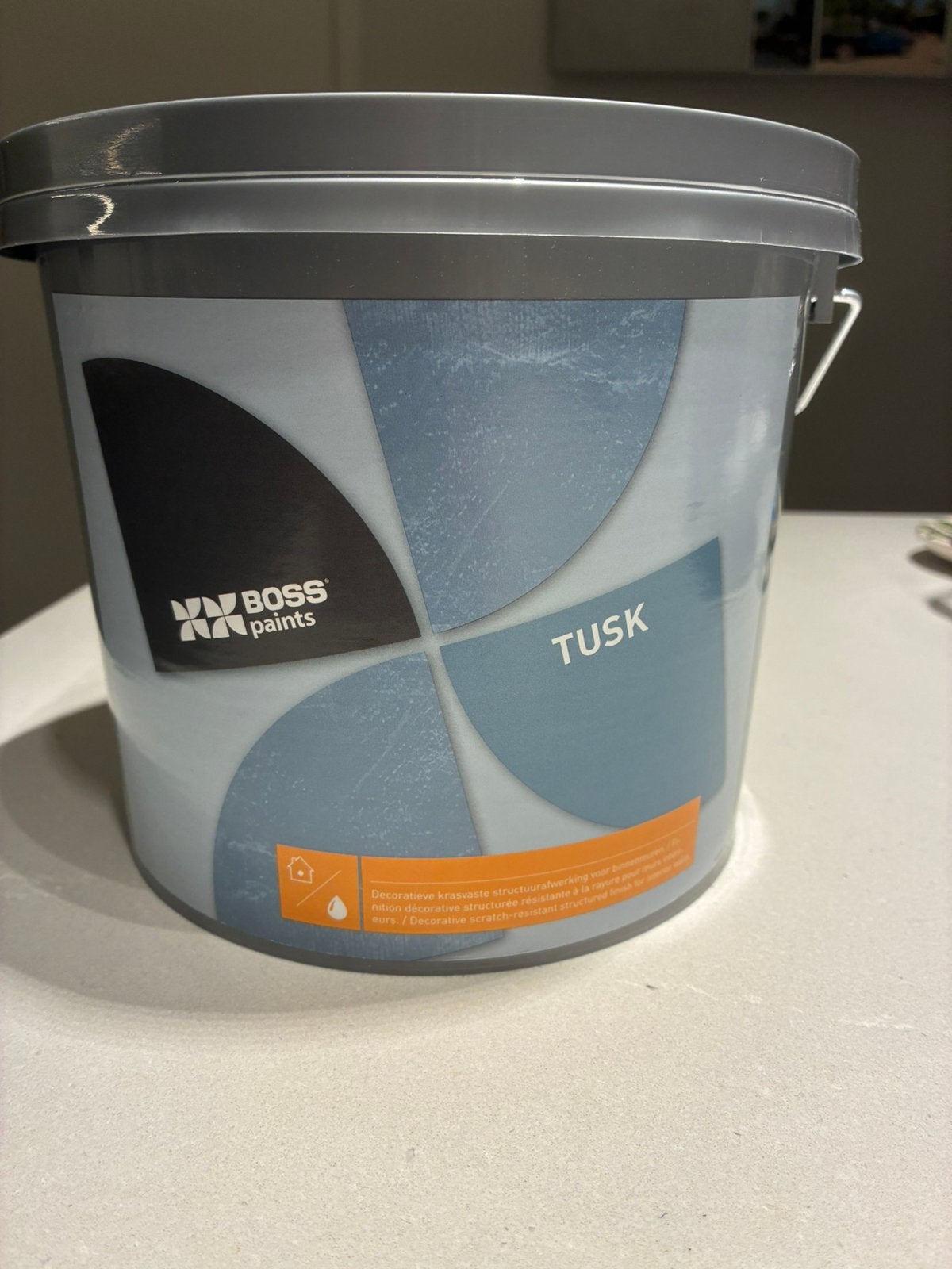 Boss paints TUSK, structuurverf RAL9010, Doe-het-zelf en Bouw, Wit, Nieuw, Ophalen of Verzenden, Verf