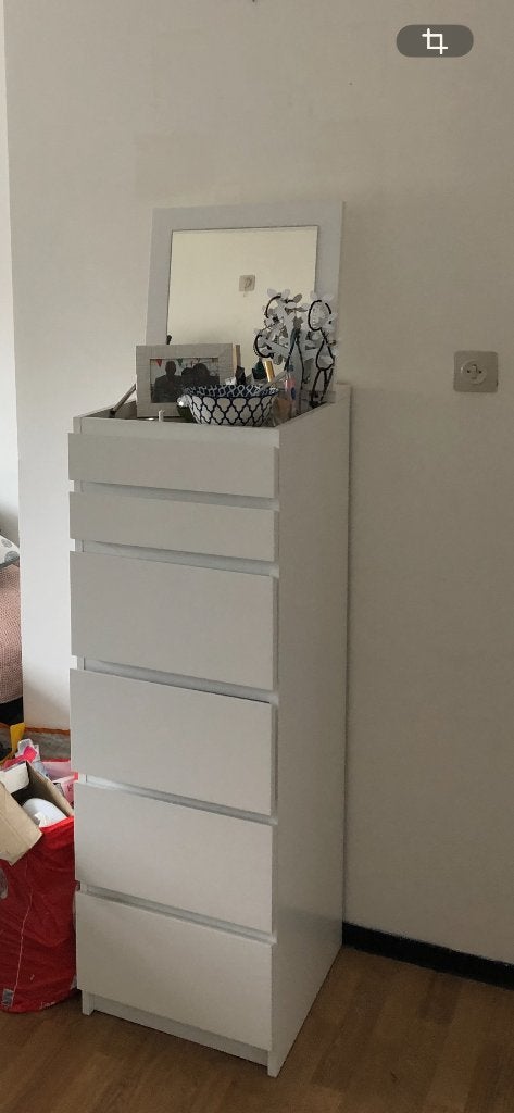 Commode IKEA Malm à vendre !, 25 à 50 cm, 5 tiroirs ou plus, Comme neuf, Enlèvement