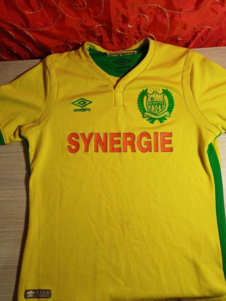 Maillot FC Nantes Domicile 2016/2017 Umbro, Taille S, Enlèvement ou Envoi, Utilisé, Maillot