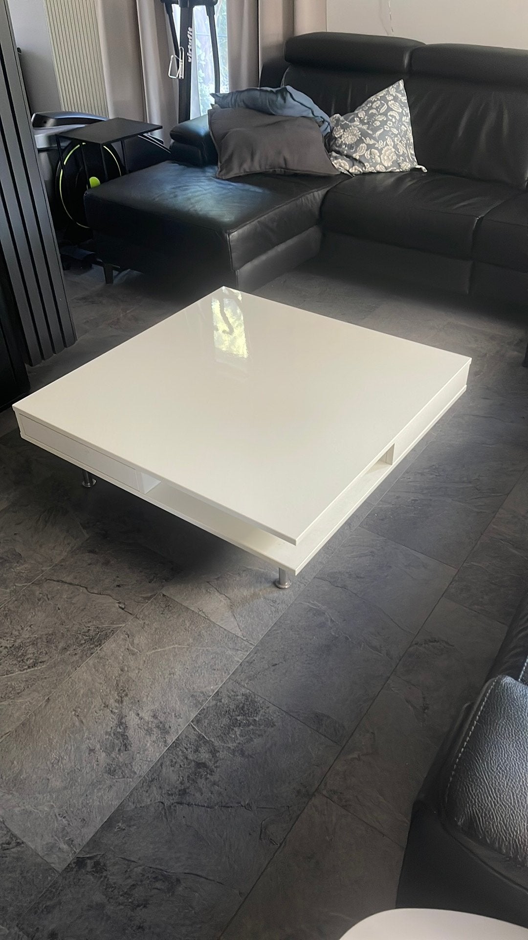 Salontafel IKEA, Ophalen, 100 tot 150 cm, Modern wit, Vierkant