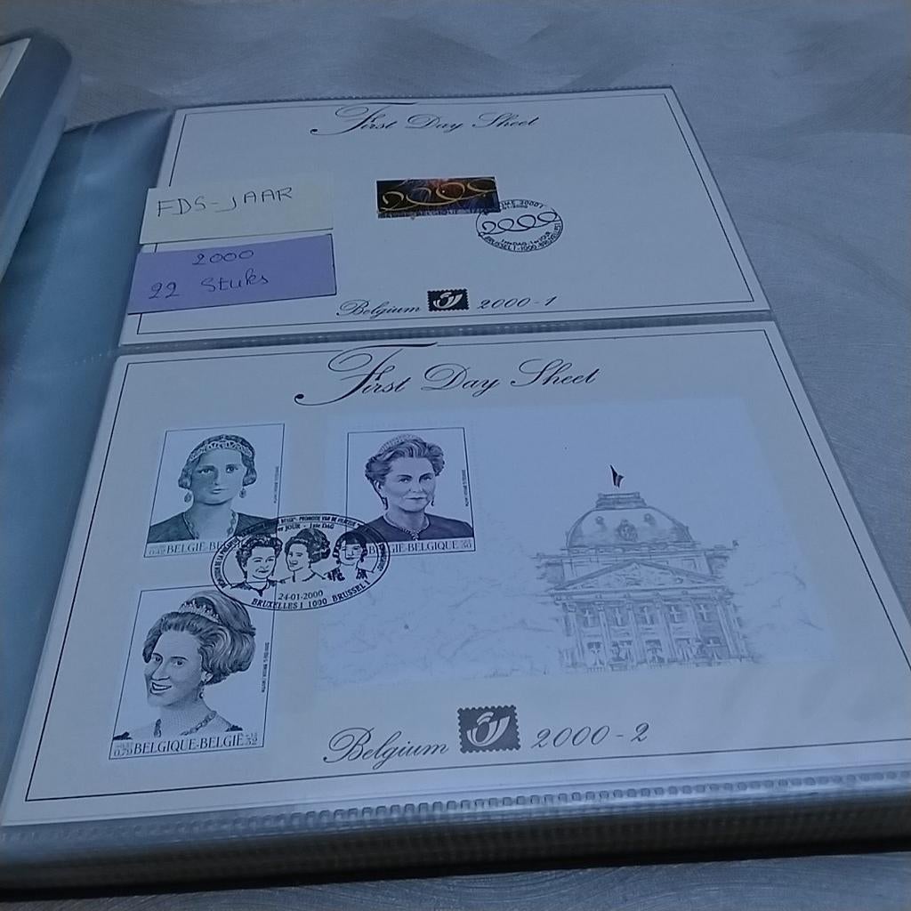 BELGIE  FDS jaar 2000 , 22 stuks, Postzegels en Munten, Ophalen of Verzenden