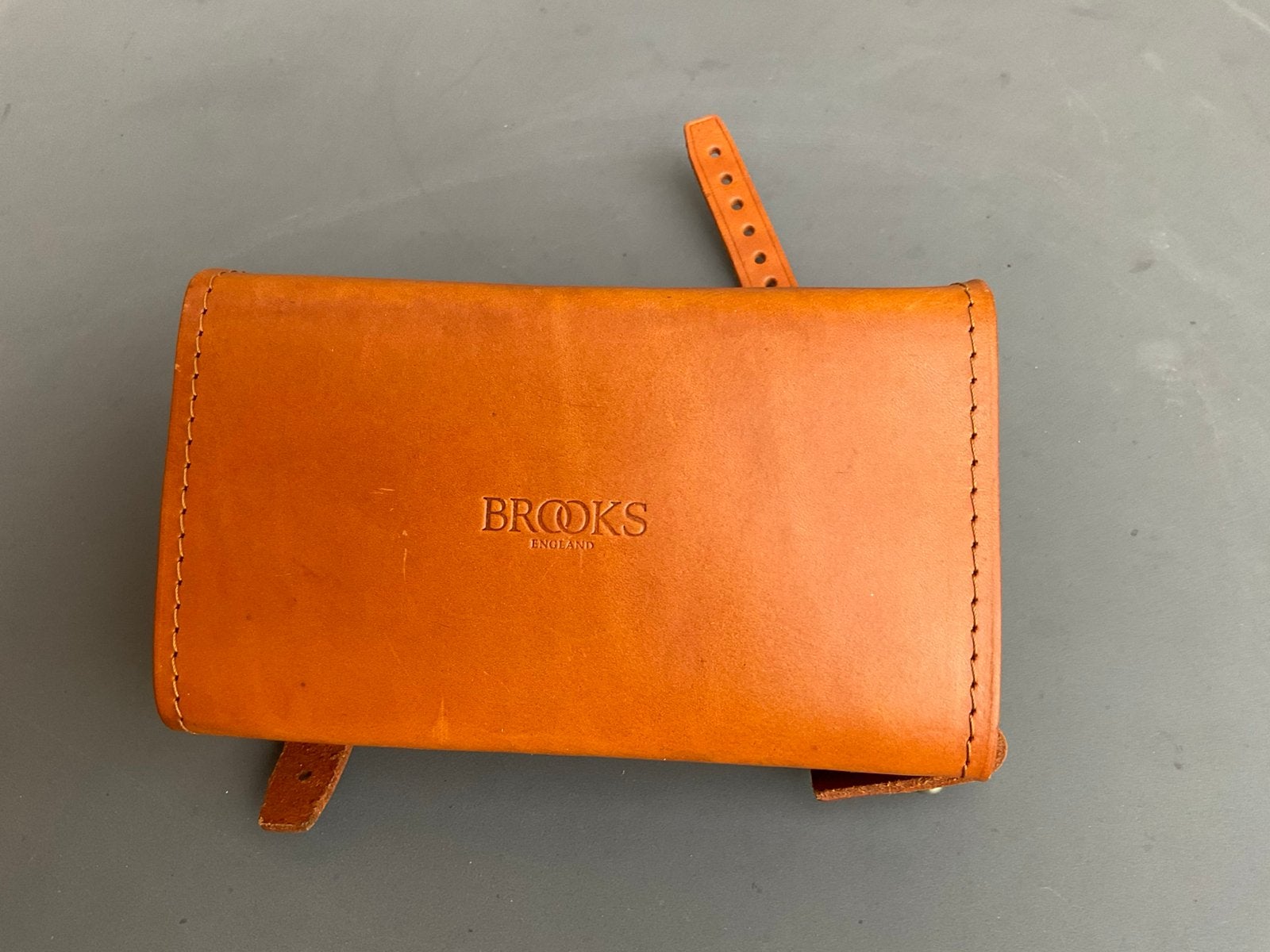 Brooks D-Shaped Leren Zadeltas (Honey) met Uitneembaar Tasje, Ophalen, Zo goed als nieuw, Overige typen, Leer