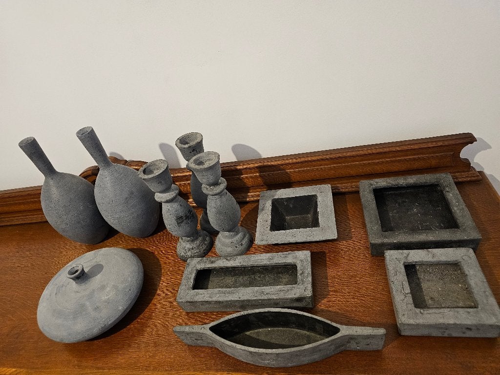 Lot 11 objets déco style béton, Jardin & Terrasse, Enlèvement, Utilisé, Intérieur, Autres matériaux