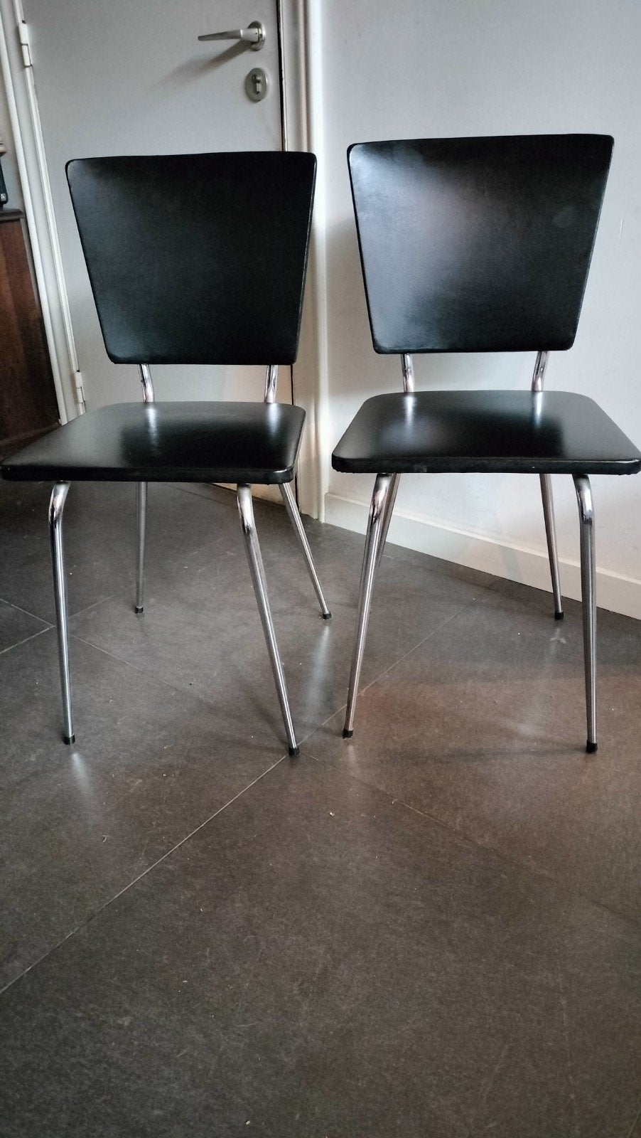 Vintage Tubax buizenframe stoelen, Ophalen