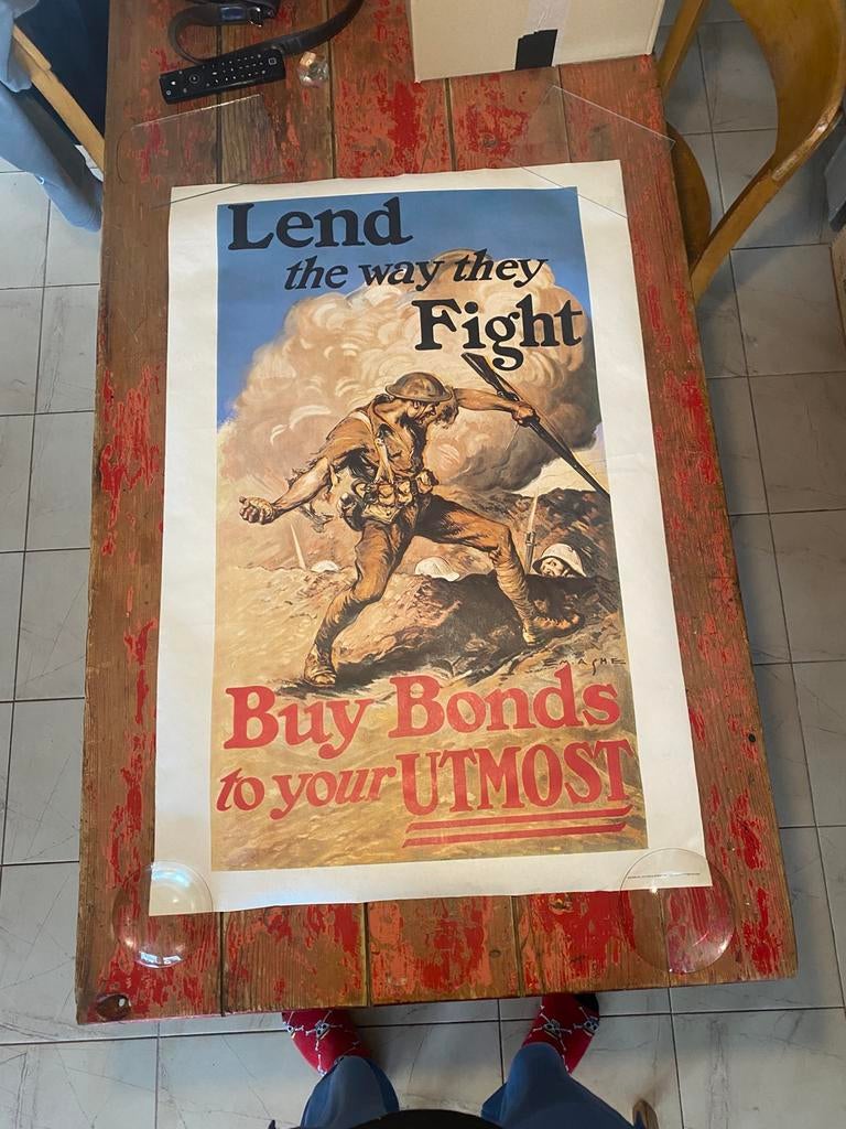 Affiche WO1, Collections, Posters & Affiches, Comme neuf, Publicité, Enlèvement ou Envoi