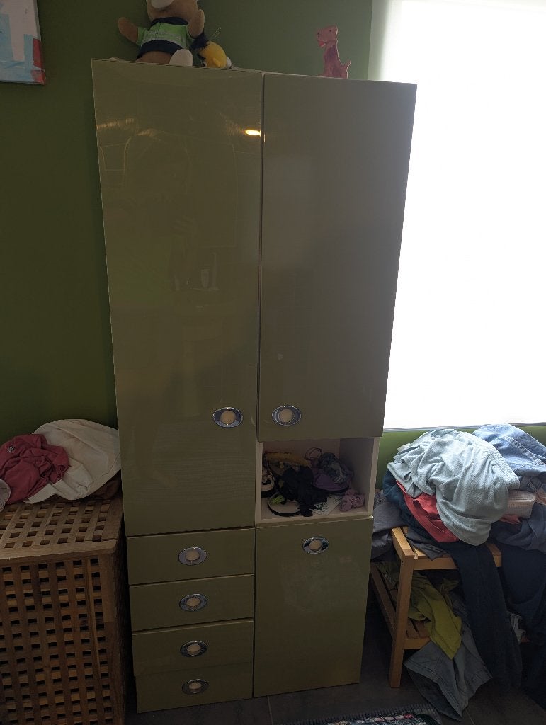 Kolomkast badkamer jaren 70, Ophalen, (Half)hoge kast, Gebruikt, 50 tot 100 cm