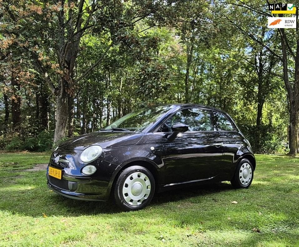 Fiat 500 1.2 Pop bj.2009 Autom|Airco|Nap., Automaat, Zwart, Grijs, Onderhoudsboekje