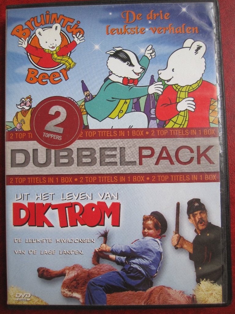 Bruintje Bear + Dik Trom (2 films sur 1 DVD), Enlèvement ou Envoi, Tous les âges, Comme neuf, Néerlandais