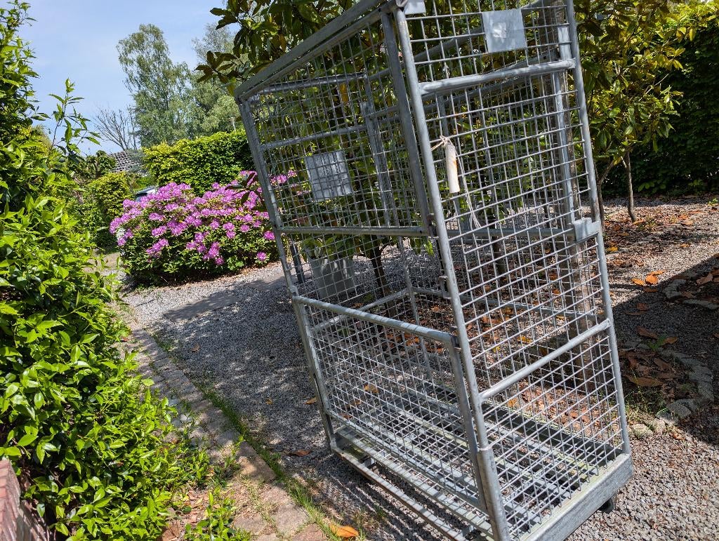 Rolkar 3 stuks, 80 tot 100 liter, Ophalen, Gebruikt, Transportkar
