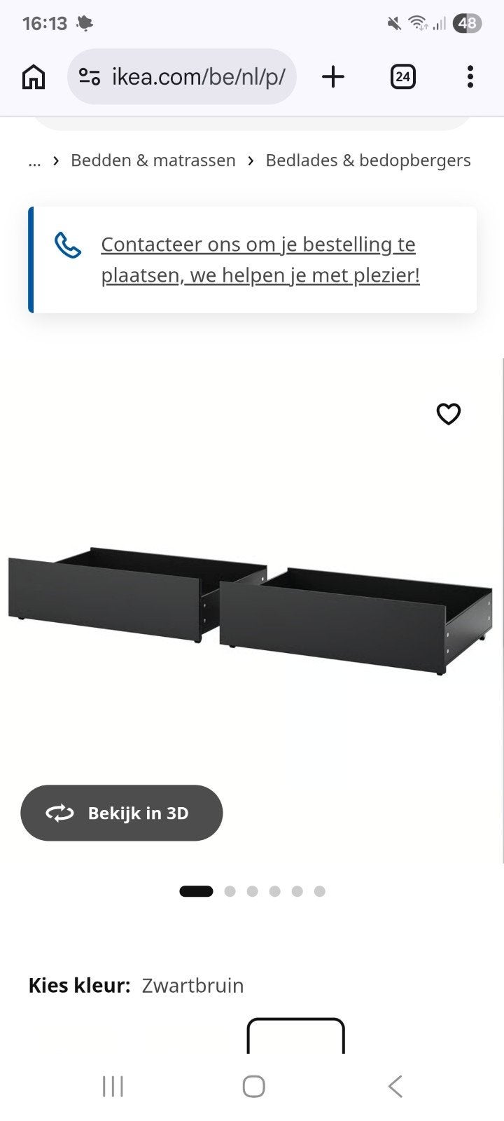 2x bedlade voor hoog bedframe Ikea, Ophalen