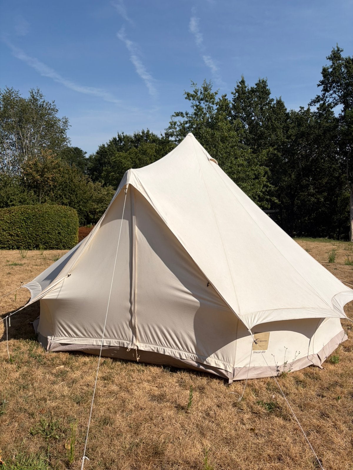 Sherpa 400 Glamping Tent, Caravans en Kamperen, Ophalen, Zo goed als nieuw