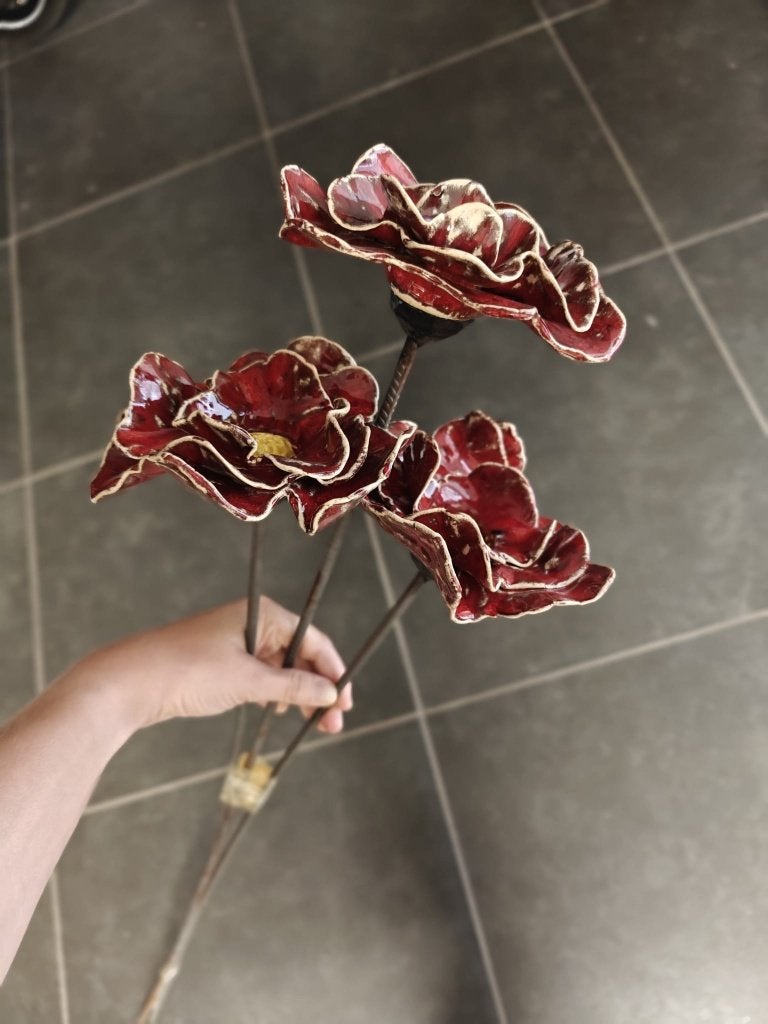 Decoratieve klaprozen keramiek, Antiek en Kunst, Ophalen