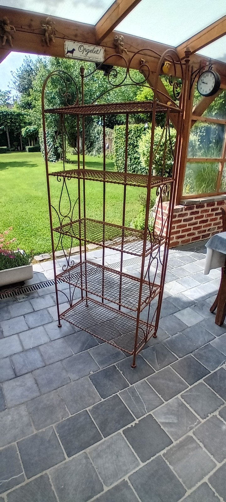 Decoratief ijzeren schap, Ophalen, Gebruikt