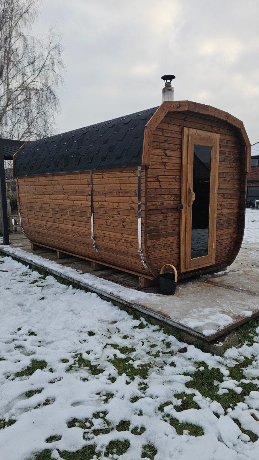 Livraison et installation gratuites du sauna 4M Cube, Sports & Fitness, Enlèvement ou Envoi, Neuf, Finlandais ou Traditionnel