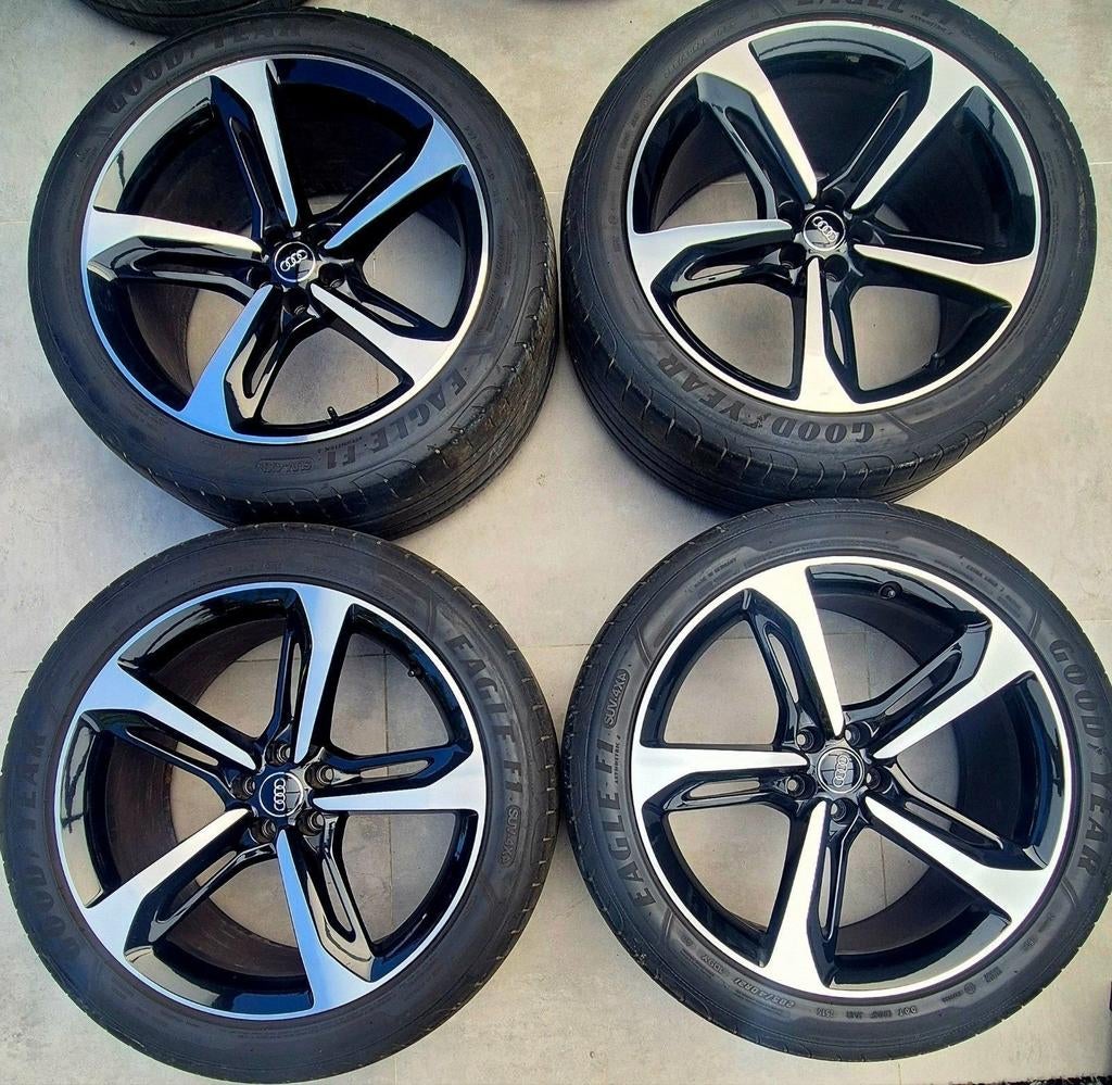 ORIGINEEL AUDI 21 INCH VELGEN MET GOEIE BANDEN, Auto-onderdelen, Ophalen, 21 inch, Zomerbanden, Banden en Velgen