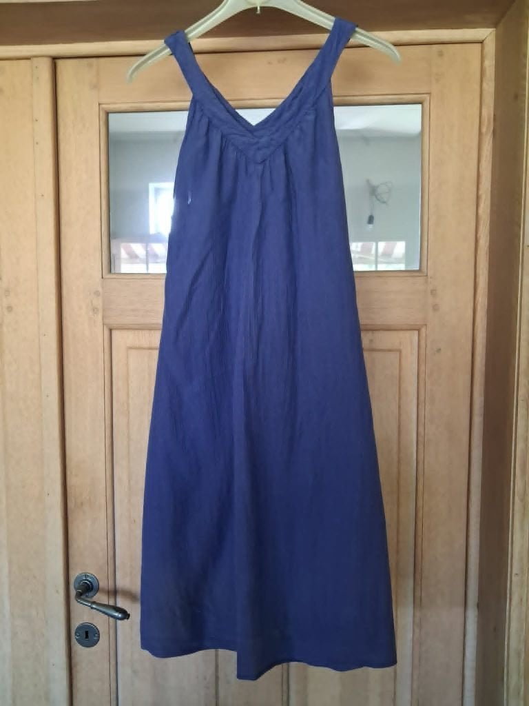robe bleue en coton et soie avec ceinture Hilde & Co 12 ans, Enlèvement ou Envoi, Comme neuf, Fille, Robe ou Jupe